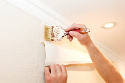 Pose de papier peint à Steinbrunn-le-Bas — revêtements muraux et toiles de verre